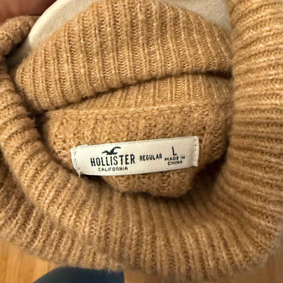 Hollister Turtleneck Knit Sweater Dress Chestnut Brown - Picture 2 of 4